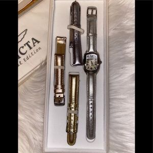 INVICTA SPECIAL EDITION metallic watch & band set